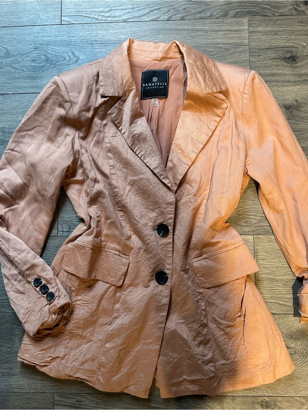 bagatelle Peach-Tone Tailored Women's Blazer